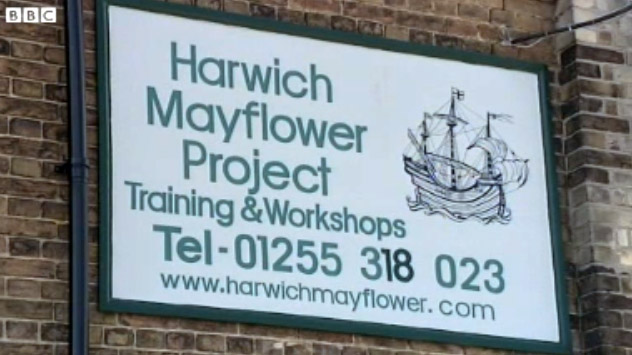 Mayflower in Harwich by the BBC