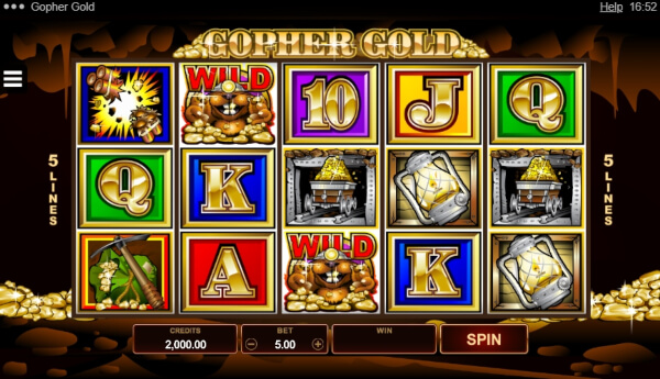 Gopher Gold สล็อตเงินรางวัลสูง